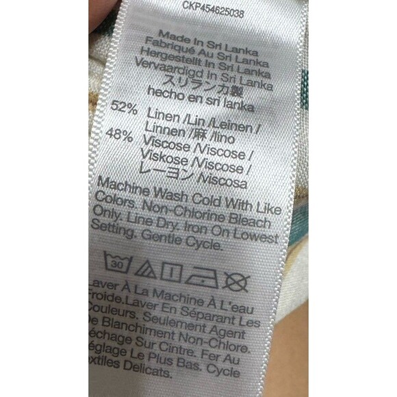 Madewell Stripe Linen Blend Shorts Women’s XS‎ (Inseam 4) y2k style - Picture 3 of 4